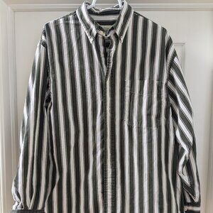 Eddie Bauer Medium Vertical Striped Button Down